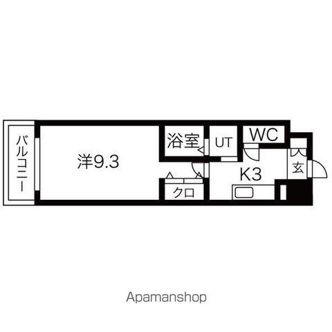 ISM今池(1K/8階)の間取り写真