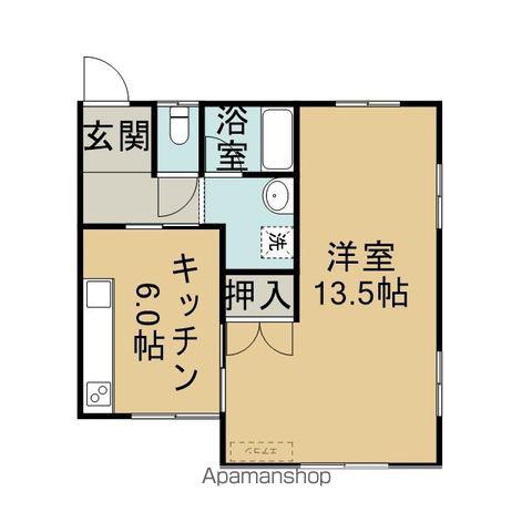 マンションアイホウム(1DK/2階)の間取り写真