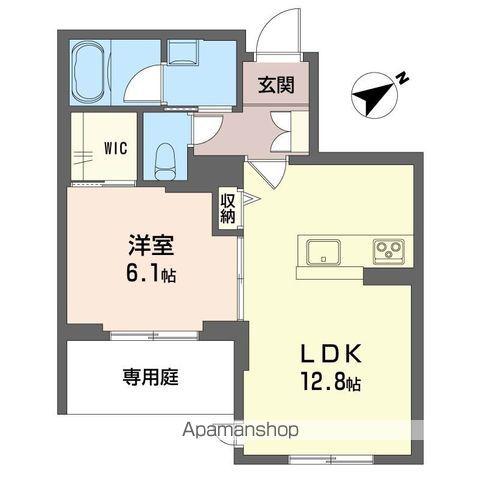 サン戸田公園(1LDK/1階)の間取り写真