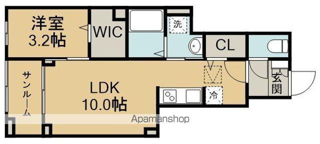 カーサアリアーテⅡ(1LDK/1階)の間取り写真