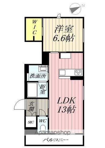 アルコーブ51(1LDK/2階)の間取り写真