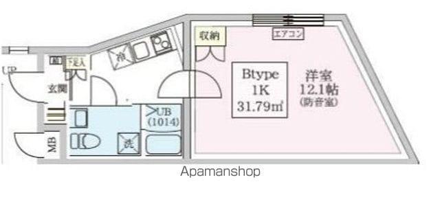 防音マンションスカイラシクラス小岩(1K/3階)の間取り写真