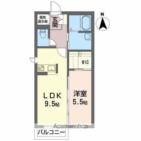 シャーメゾン不来方Ⅱ(1LDK/2階)の間取り写真