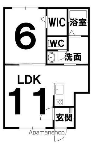 西16南6AP(1LDK/1階)の間取り写真