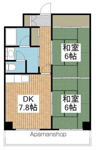 エスポワール新潟(2DK/4階)の間取り写真