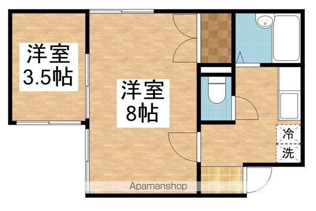 ハーモニー紫竹Ⅱ(2K/2階)の間取り写真