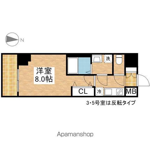 S-RESIDENCE高岳BRESA(1K/8階)の間取り写真