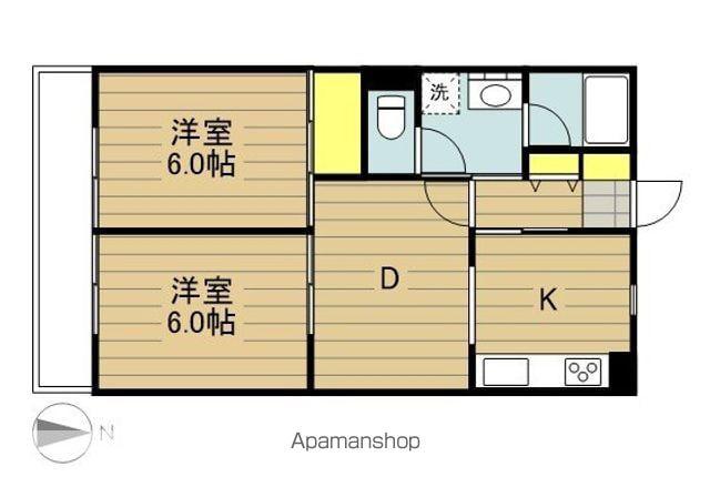 コスモ戸田アーバンハイム(2DK/2階)の間取り写真
