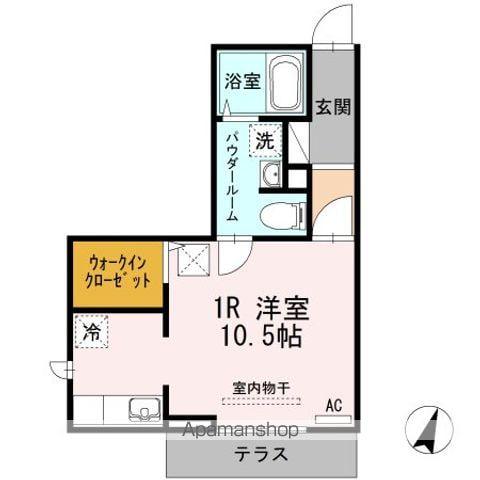 サニープレイス(ワンルーム/1階)の間取り写真