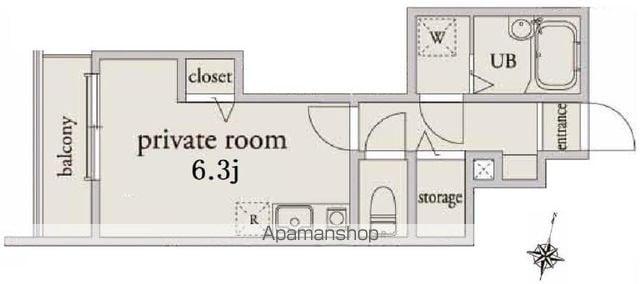 アーベインテラス桜台(ワンルーム/1階)の間取り写真