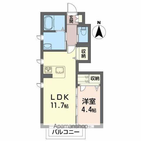 シャーメゾンM(1LDK/1階)の間取り写真