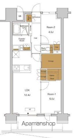 RJRプレシア東十条ガーデン(2LDK/14階)の間取り写真