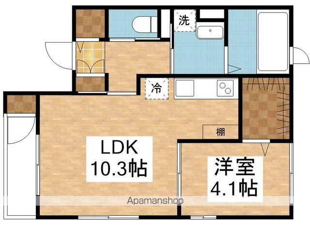 COMMON早苗A棟(1LDK/1階)の間取り写真