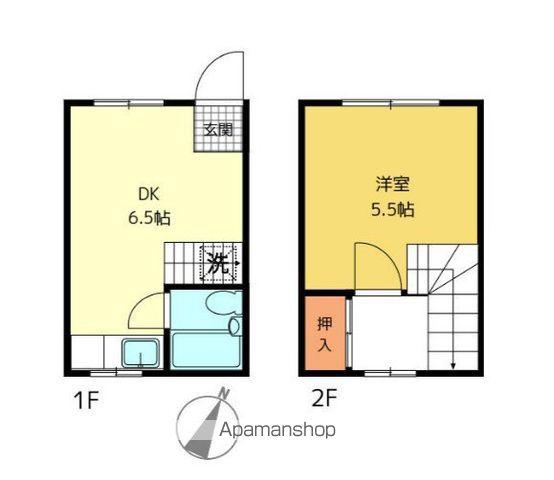 四谷ハウス(1DK)の間取り写真