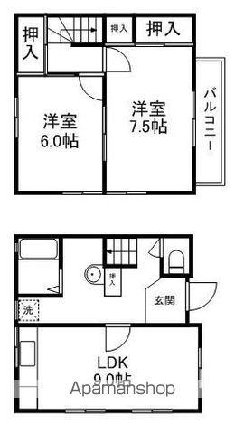 ＰＡＲＫ　ＨＥＩＭ　ＡＳＡＨＩ(2LDK)の間取り写真