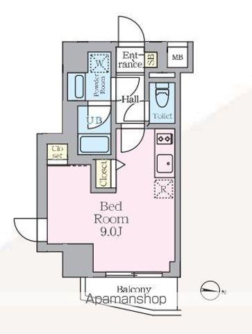 ハイズ三ノ輪Ⅱ(ワンルーム/2階)の間取り写真