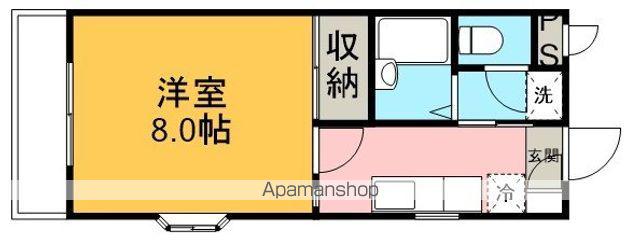 パークプラザⅠ(1K/2階)の間取り写真