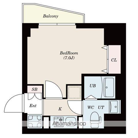 S-RESIDENCE松戸(ワンルーム/4階)の間取り写真