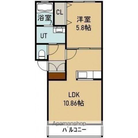 CLAIRE(1LDK/2階)の間取り写真