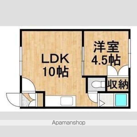 ハイツトロント(1LDK/1階)の間取り写真