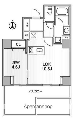 LIGHTHOUSE西新宿(1LDK/4階)の間取り写真