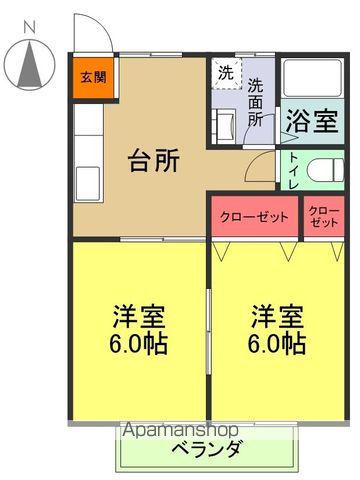 第2しらさぎ荘(2DK/1階)の間取り写真