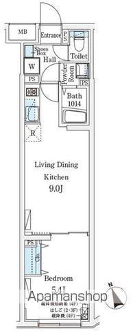 CREATIF駒澤大学前(1LDK/4階)の間取り写真