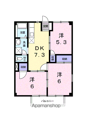 メゾンパーク前田(3DK/1階)の間取り写真