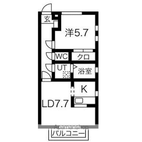 グレースⅢ(1LDK/2階)の間取り写真