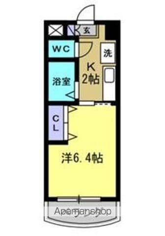 ソアレ住吉(1K/3階)の間取り写真