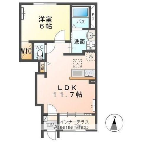 エスパース(1LDK/1階)の間取り写真