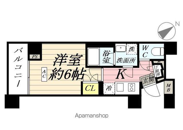 ブライズ鶴見本町通MAXIV(1K/2階)の間取り写真