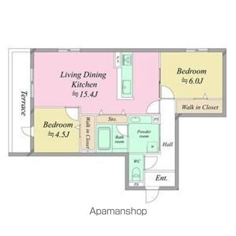 堺市西区鳳西町一丁共同(2LDK/1階)の間取り写真