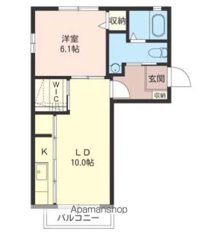 シャルマンB(1LDK/2階)の間取り写真