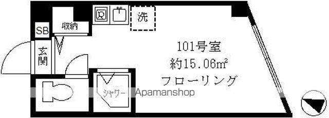 プレシャス方南町(ワンルーム/1階)の間取り写真