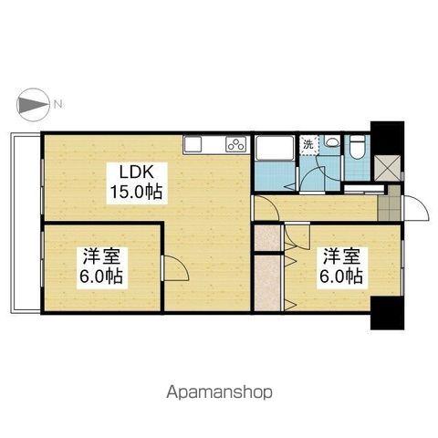 聖和ハイツ 中央棟(2LDK/5階)の間取り写真