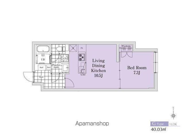 EXAM新中野Ⅱ(1LDK/3階)の間取り写真