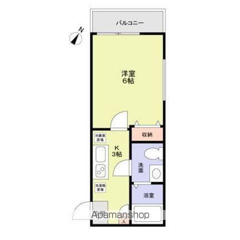 ルナモンド柏の葉(1K/1階)の間取り写真