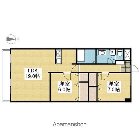 フジコウコク第3ビル(2LDK/3階)の間取り写真