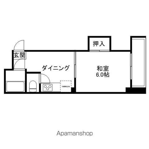 プラザ彦根(1DK/3階)の間取り写真