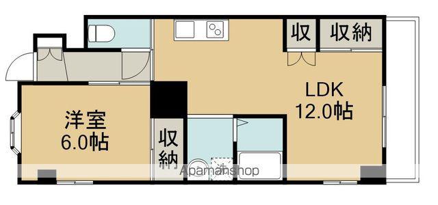 フェニックス福室(1LDK/3階)の間取り写真