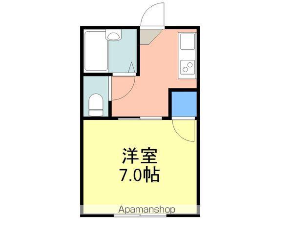 セゾン錦見(1K/1階)の間取り写真