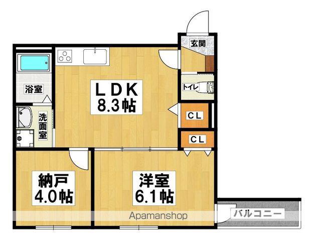 LUANA諏訪ノ森(1SLDK/1階)の間取り写真