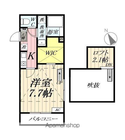 ファーストステージ八潮(1K/3階)の間取り写真