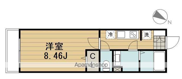 FNEST日野(1K/1階)の間取り写真
