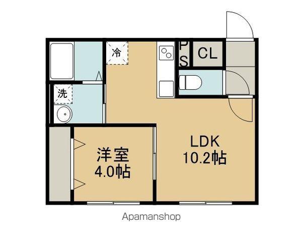 フェーラシュヴァル千歳Ⅱ(1LDK/4階)の間取り写真