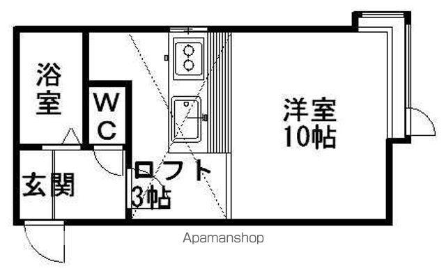 AMS文京台27B(ワンルーム/2階)の間取り写真