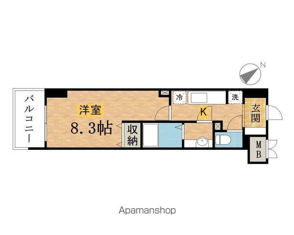 YAMAZAKISEKIYUBLD(1K/2階)の間取り写真