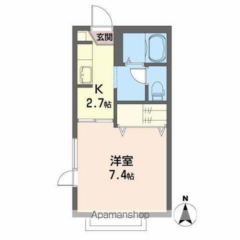 メゾン・シーガル(1K/2階)の間取り写真