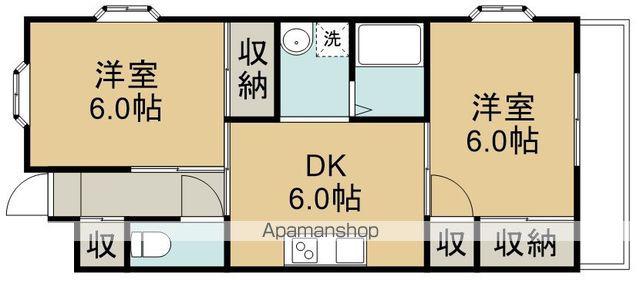 フェニックス福室(2DK/3階)の間取り写真